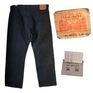 Original REPLAY The Blue Jeans BLACK straight leg